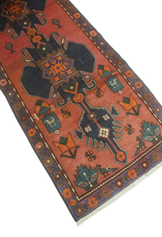 Fine Vintage Distressed Bryson Red/Charcoal Runner, 2'5 x 8'10