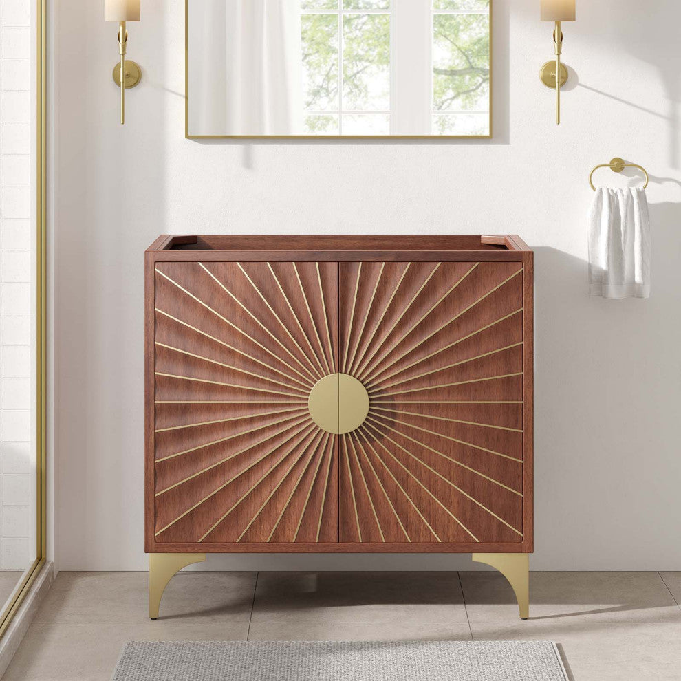 Daylight 36" Bathroom Vanity Cabinet, Walnut
