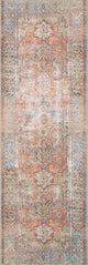 Terracotta, Sky Printed Polyester Loren Area Rug by Loloi, 2'6"x7'6"