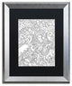 Hello Angel ''Doodles II'' Art, Silver Frame, Black Mat, 20x16