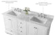 Audrey Vanity Set, White, 66", Brushed Nickle Hardware, No Mirror
