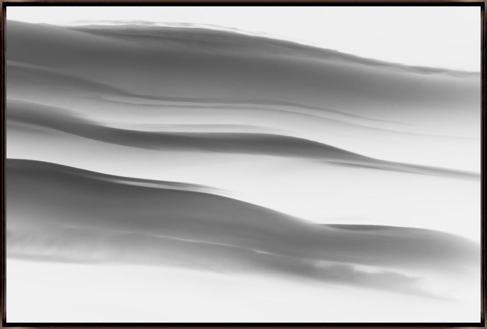 36x24 Lenticular Clouds XIII, Framed Artwork, Espresso