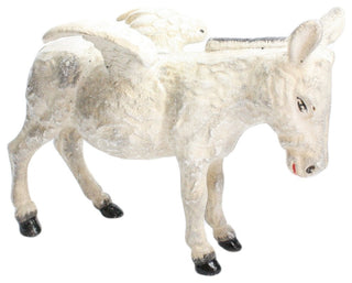 Winged Donkey Cast Iron Bank Figurine, Angel Pegasus Vintage Style