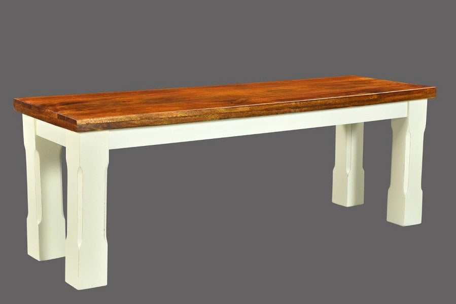 Timbergirl Mysore Farmhouse Chic Bench, 18" Height X  X 50" Wide X 16" Deep
