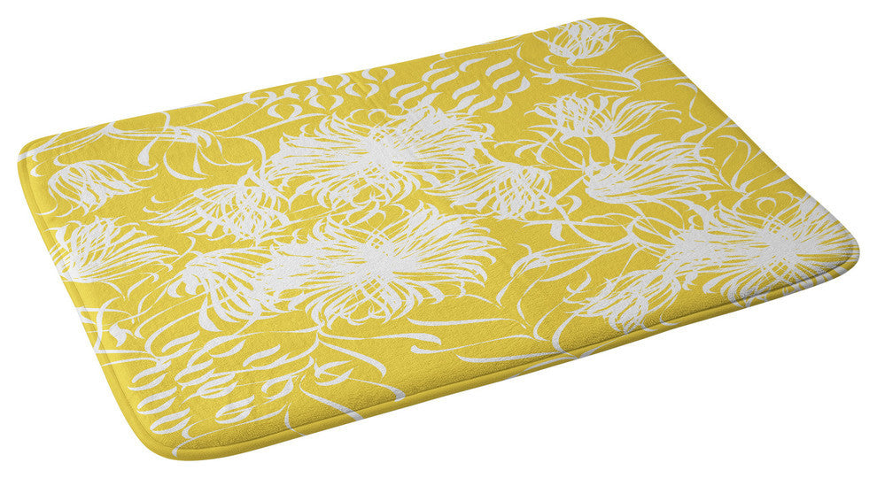 Vy La Bright Breezy Yellow Memory Foam Bath Mat