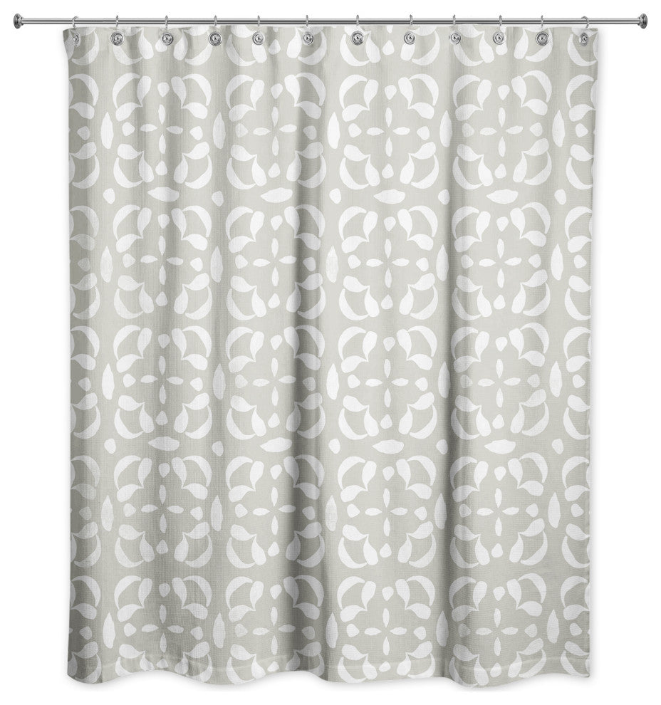Warm Gray Watercolor 71x74 Shower Curtain