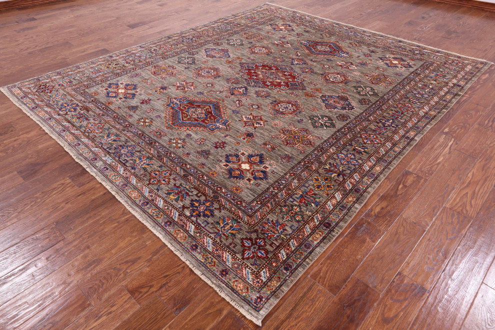 8' 1" X 9' 7" Super Kazak Hand Knotted Rug Q5565