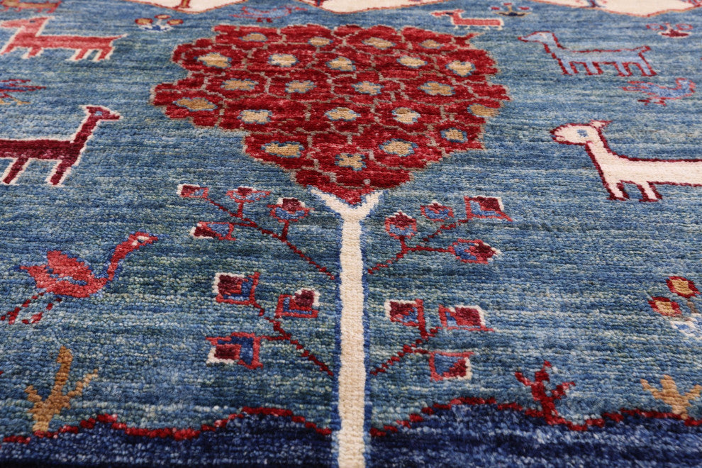 Handmade Persian Gabbeh Tribal Rug 8' 0" X 9' 8" Q7929