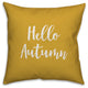 Hello Autumn in Mustard 18x18 Throw Pillow