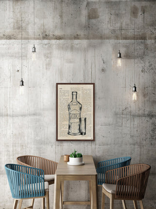 "Vodka History" Framed Painting Print, 12"x18"