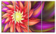 Large Red Purple Alien Flower, Floral Canvas Art Print, 48"x28", 4 Panels