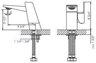 ALFI brand AB1470 Modern 1.2 GPM 1 Hole Bathroom Faucet - Brushed Nickel