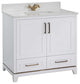 Albia Collection 36" Bathroom Vanity With Sink, Mirror, Countertop, White