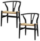 Wood Chair Black, Set of 2