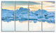 "Icebergs in Glacier Lagoon" Canvas Print, 4 Panels