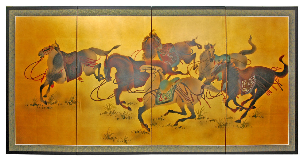 36" Riders in the Storm on Gold Leaf