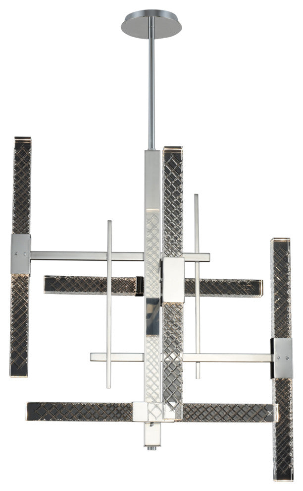 Apollo 37x35" 10-Light Contemporary, Chrome