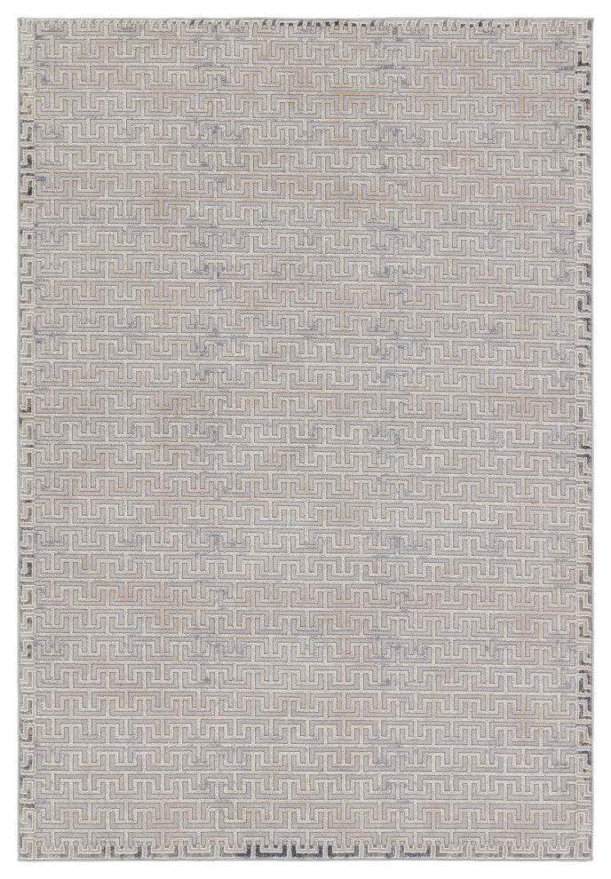 Baxley Geometric Gray/ Beige Area Rug 10'X14'