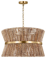 Thurlo 3-Light Indoor Hanging Shade Chandelier Light, Satin Brass Gold