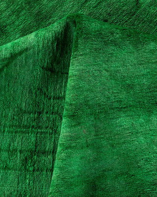 Overdyed, One-of-a-Kind Hand-Knotted Area Rug Green, 8'2"x10'1"