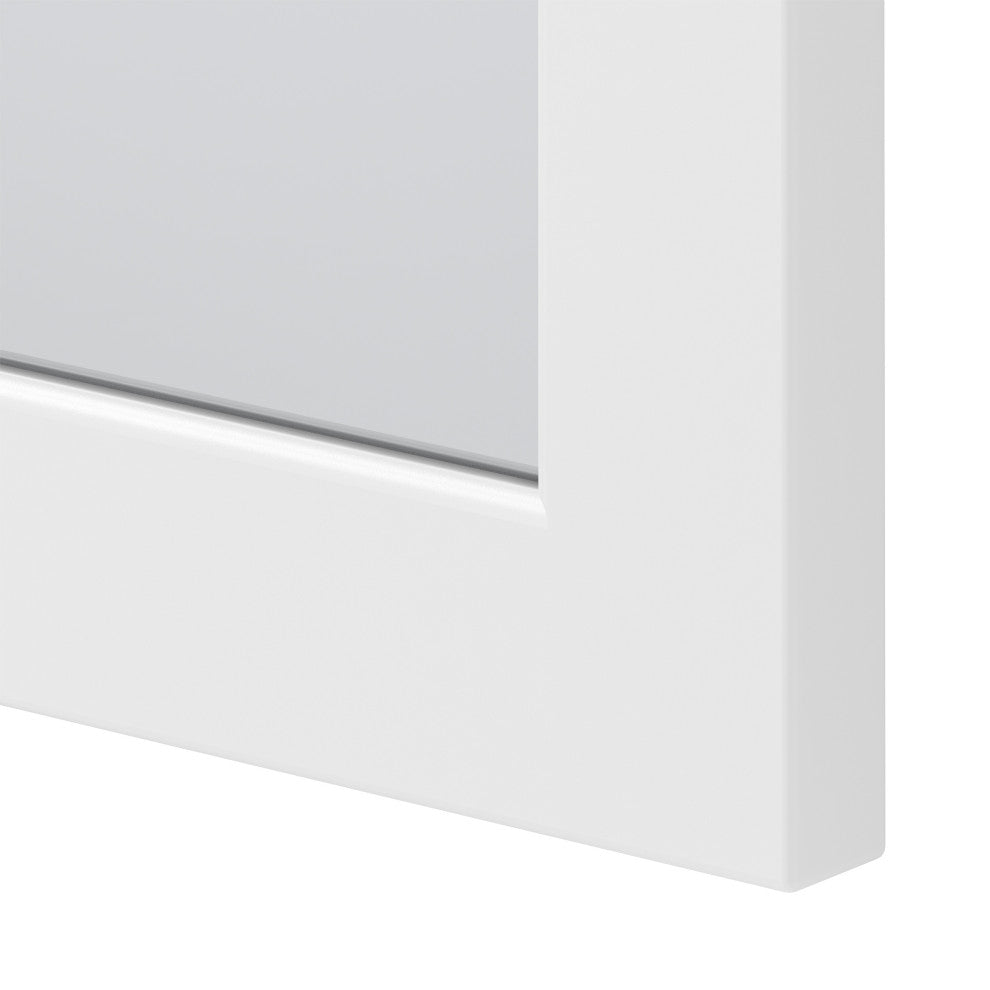 Rectangular MDF Framed Wall Mounted Bathroom Mirror, Whiteï¼›