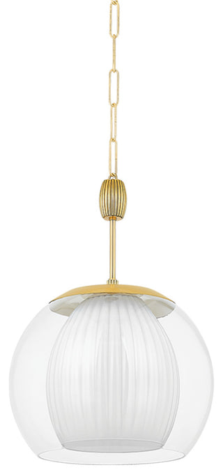 Hudson Valley Lighting Clementon 24" Pendant Aged Brass