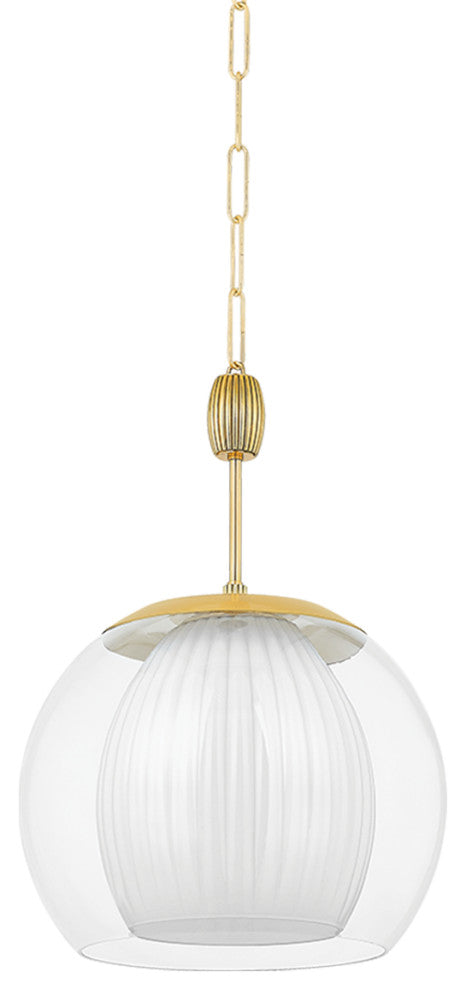 Hudson Valley Lighting Clementon 24" Pendant Aged Brass