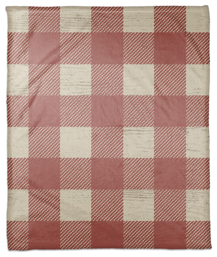 Red Buffalo Check 50x60 Coral Fleece Blanket