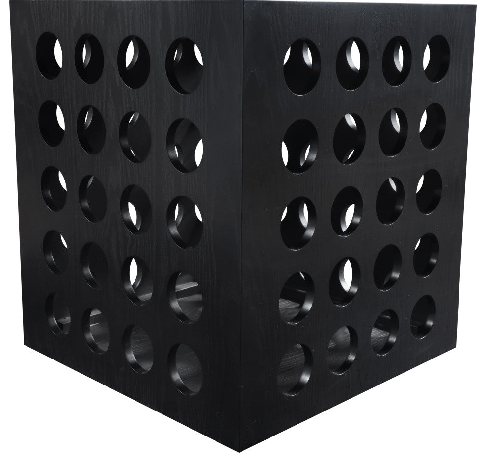 Kinsley Oak Veneer End Table, Black