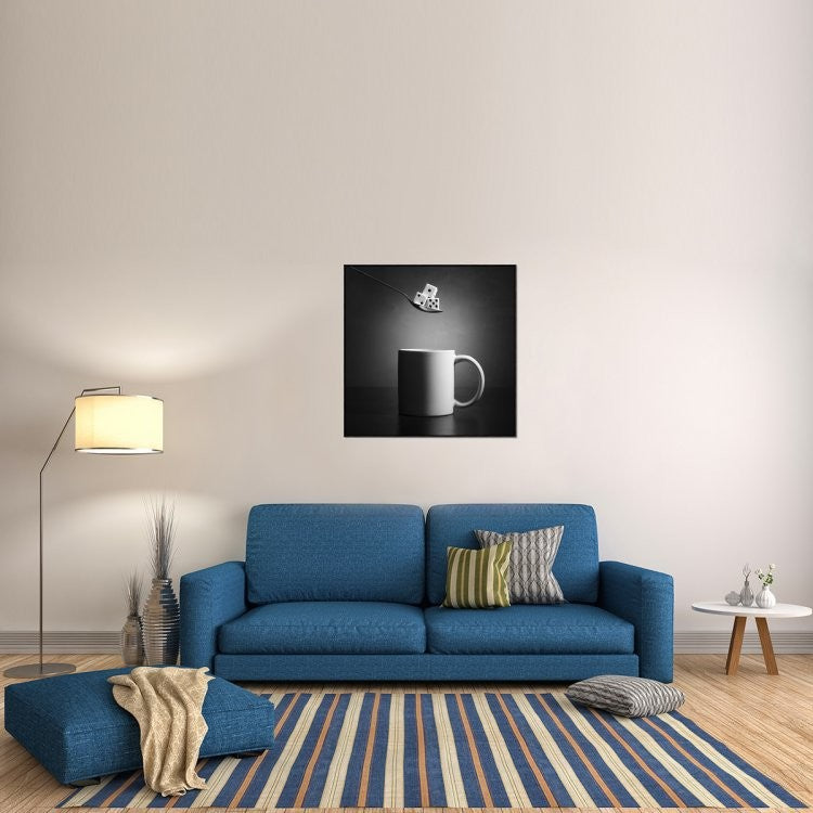 "3 Lumps, Please!" Framed Canvas Giclee by Victoria Ivanova, 37x37"