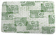 Farmers Market Patches Geometric Print Bath Mat, Green, 17"x24"