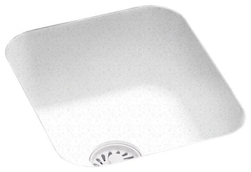 Swan 13x15x7 Solid Surface Undermount Bar Sink, Arctic Granite