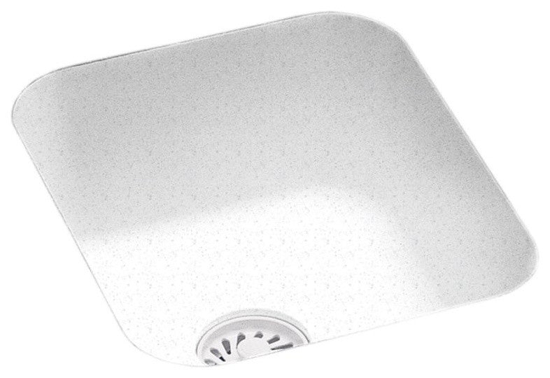 Swan 13x15x7 Solid Surface Undermount Bar Sink, Arctic Granite