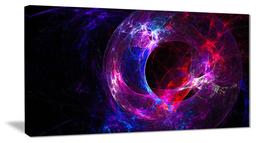 "Far Spherical Galaxy Purple" Abstract Digital Art Canvas Print