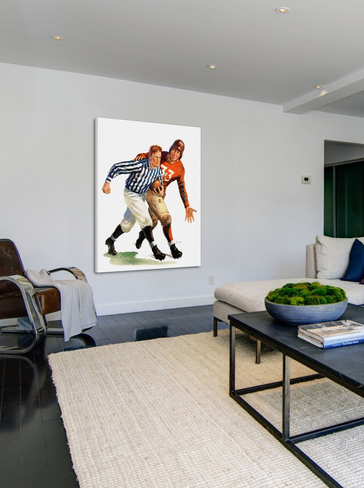"But Ref!" Painting Print on Canvas by Lonie Bee