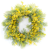 Fern and Mimosa Wreath