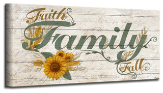 Family Wrapped Canvas Harvest Wall Art, 8"x16"