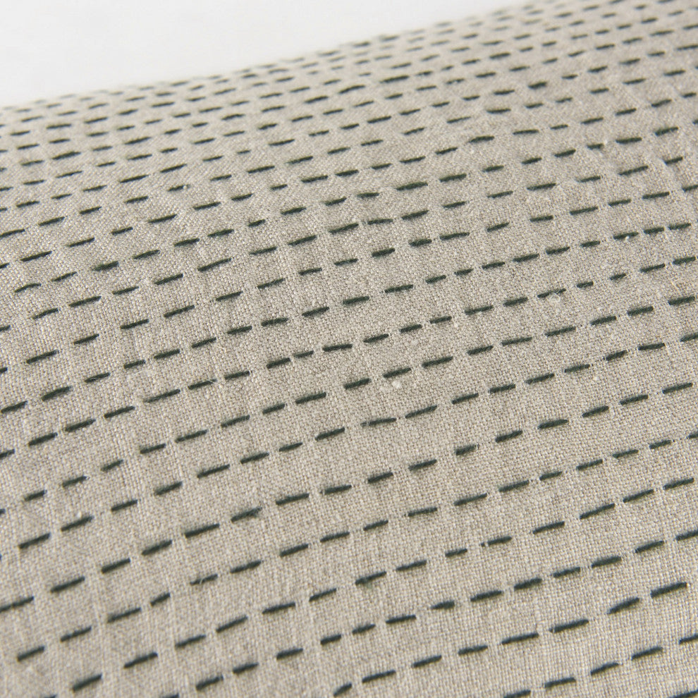 Beige and Black Dotted Lumbar Pillow Cover