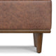 Shiloh Small Storage Ottoman, Distressed Saddle Brown Vegan Faux Leather