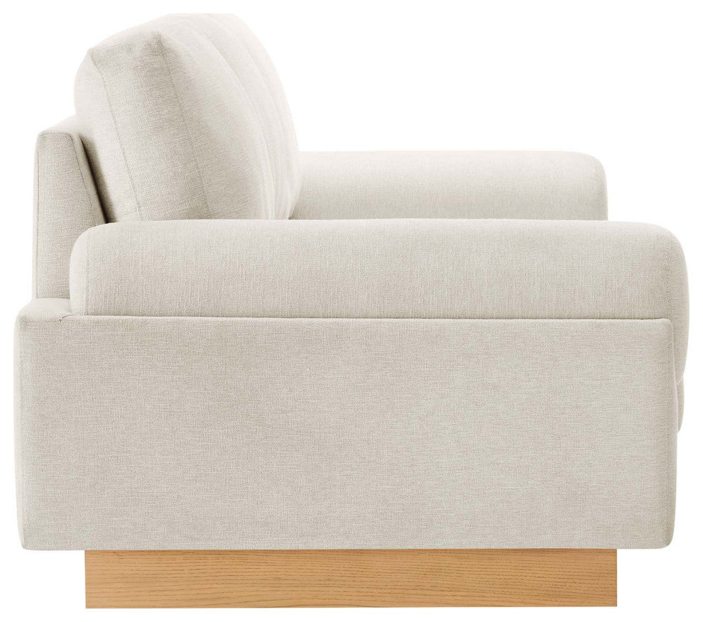 Oasis Upholstered Fabric Sofa - Ivory