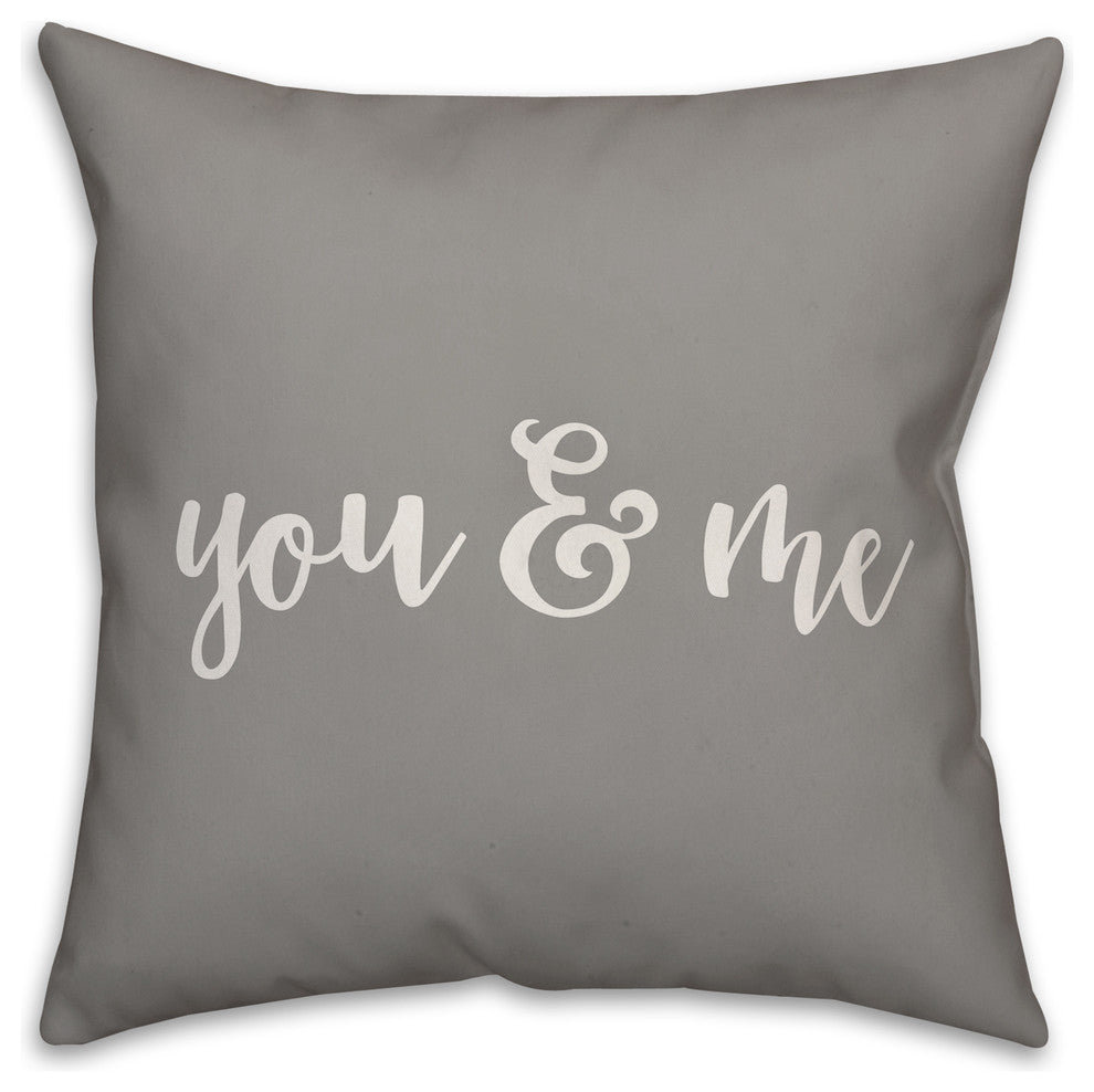 You & Me 16x16 Throw Pillow Cover
