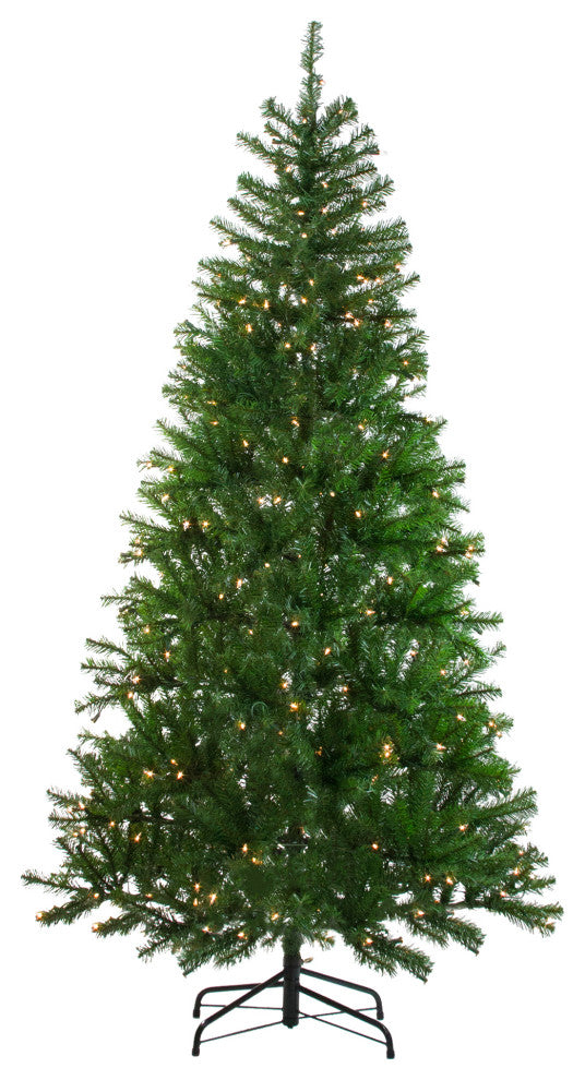 7' Pre-Lit Vail Spruce Medium Artificial Christmas Tree Clear Lights