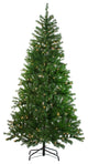7' Pre-Lit Vail Spruce Medium Artificial Christmas Tree Clear Lights