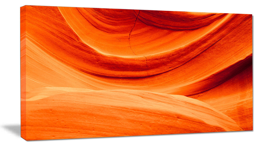 "Antelope Canyon Orange Wall" Landscape Photo Canvas Print, 32"x16"