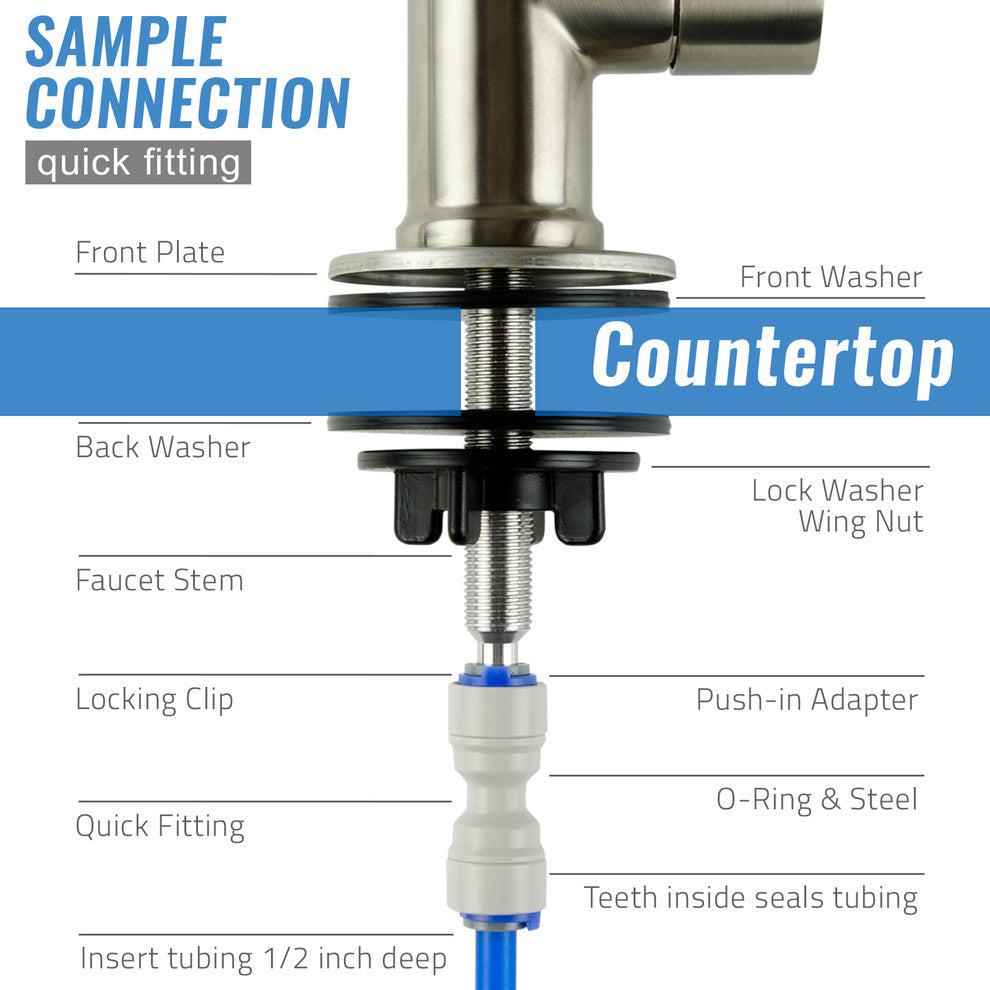 Lead-Free Heavy Duty Drinking Water Faucet, Bright Chrome