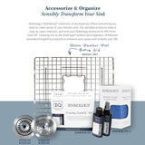 Eden Matte Black Fireclay 23" Single Bowl Undermount Kitchen Sink