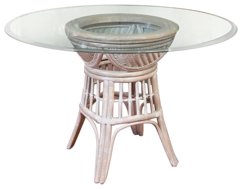 48" Bermuda Round Table Base, Rustic Driftwood Finish