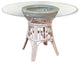 48" Bermuda Round Table Base, Rustic Driftwood Finish