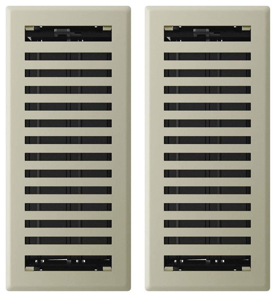 Satin Nickel Montezuma Floor Register, 4 X 10