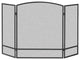 Panacea 15951 Double Bar 3-Panel Fireplace Screen, Powder-Coated Steel, Black